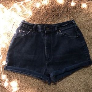 Dark Navy Mom-Style Shorts